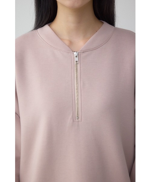 AZUL by moussy(アズールバイマウジー)の「【セット】【身長/骨格別着用画像あり】ハーフジップスウェットワンピース トレーナー トップス 秋服 冬服 ハーフジップ 長袖 レイヤード(ワンピース・レディース・ブラック/ブラウン・SMALL/MEDIUM)」の8枚目の写真