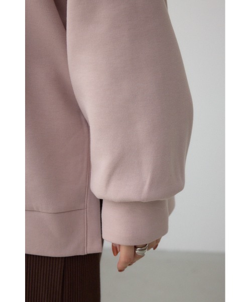 AZUL by moussy(アズールバイマウジー)の「【セット】【身長/骨格別着用画像あり】ハーフジップスウェットワンピース トレーナー トップス 秋服 冬服 ハーフジップ 長袖 レイヤード(ワンピース・レディース・ブラック/ブラウン・SMALL/MEDIUM)」の10枚目の写真