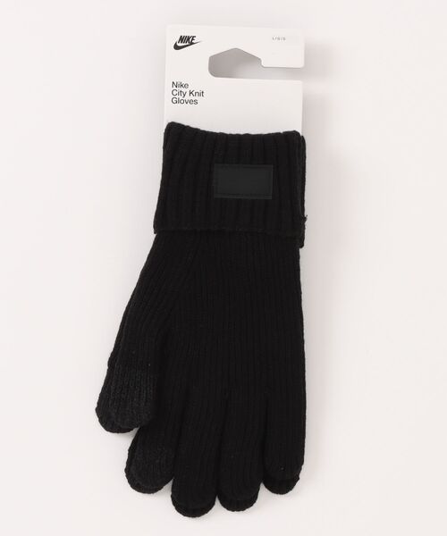 NIKE(ナイキ)の「《NIKEアパレル》ユニセックス シティ ニットグローブ(手袋・メンズ・ブラック・M/L)」の1枚目の写真