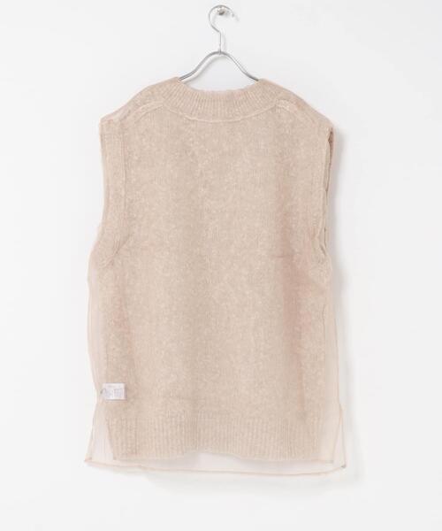 URBAN RESEARCH ROSSO WOMEN（アーバンリサーチ　ロッソ）の「CHIGNON　リバーオーガンドッキングベスト（ベスト・レディース・グレー/ベージュ・FREE）」の10枚目の写真