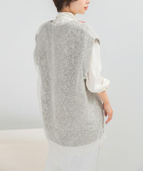 URBAN RESEARCH ROSSO WOMEN（アーバンリサーチ　ロッソ）の「CHIGNON　リバーオーガンドッキングベスト（ベスト・レディース・グレー/ベージュ・FREE）」の14枚目の写真