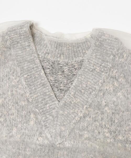 URBAN RESEARCH ROSSO WOMEN（アーバンリサーチ　ロッソ）の「CHIGNON　リバーオーガンドッキングベスト（ベスト・レディース・グレー/ベージュ・FREE）」の18枚目の写真