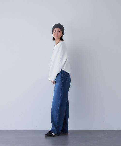 YANUK（ヤヌーク）の「カーブテーパード "LAURA"（デニムパンツ・レディース・ブルー・21inch/22inch/23inch/24inch/25inch/26inch/27inch）」の3枚目の写真