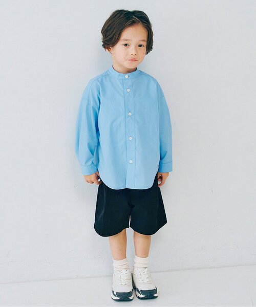 p.premier（ピードットプルミエ）の「タックデザインハーフパンツ_ジュニア対応（スーツパンツ・キッズ・ブラック/グレー/ネイビー・90/100/110/120/130/140）」の6枚目の写真