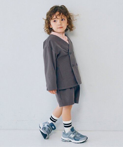 p.premier（ピードットプルミエ）の「タックデザインハーフパンツ_ジュニア対応（スーツパンツ・キッズ・ブラック/グレー/ネイビー・90/100/110/120/130/140）」の10枚目の写真