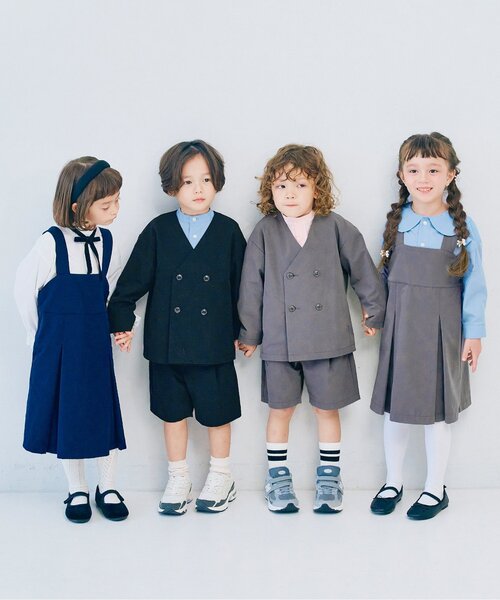 p.premier（ピードットプルミエ）の「タックデザインハーフパンツ_ジュニア対応（スーツパンツ・キッズ・ブラック/グレー/ネイビー・90/100/110/120/130/140）」の12枚目の写真