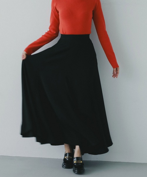 AJUGA.（アジュガ）の「フレアロングスカート（スカート・レディース・ブラック/ネイビー・S/M）」の15枚目の写真