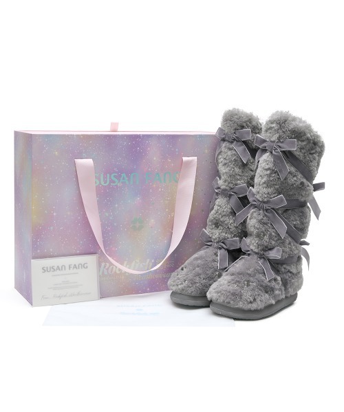 X SUSAN FANG] FURRY LONG BOOTS（ブーツ）｜ROCKFISH WEATHERWEAR