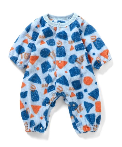 Ampersand（アンパサンド）の「【リンク】フリースあったかカバーオール（ロンパース・キッズ・ピンク/ベージュ/キナリ/サックスブルー・60/70/80）」の3枚目の写真