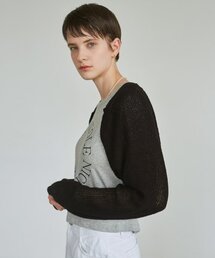 NICOLE BOLERO KNIT TOP_BLACK
