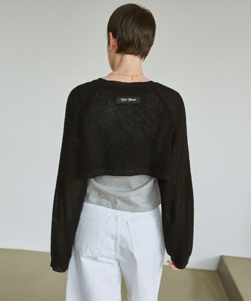 NICK&NICOLE（ニックアンドニコール）の「NICOLE BOLERO KNIT TOP_BLACK（カーディガン/ボレロ・レディース・その他・FREE）」の3枚目の写真