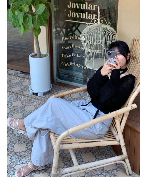 NICK&NICOLE（ニックアンドニコール）の「NICOLE BOLERO KNIT TOP_BLACK（カーディガン/ボレロ・レディース・その他・FREE）」の6枚目の写真