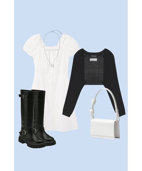 NICK&NICOLE（ニックアンドニコール）の「NICOLE BOLERO KNIT TOP_BLACK（カーディガン/ボレロ・レディース・その他・FREE）」の10枚目の写真