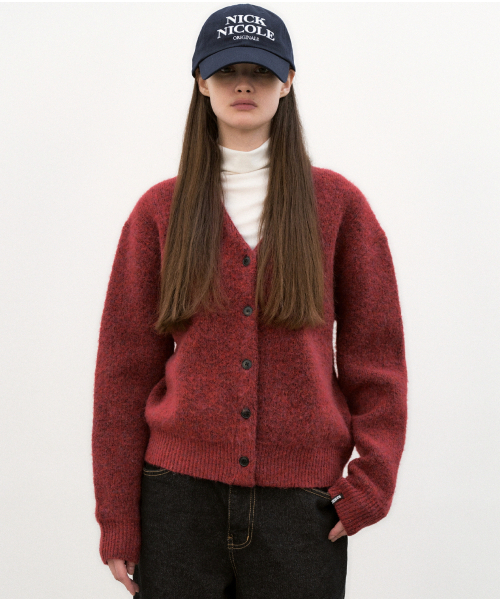 BOKASHI SWEATER CARDIGAN_BURGUNDY