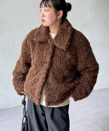 ブルゾン（ブラウン/茶色系・フェイクファー）ファッション通販