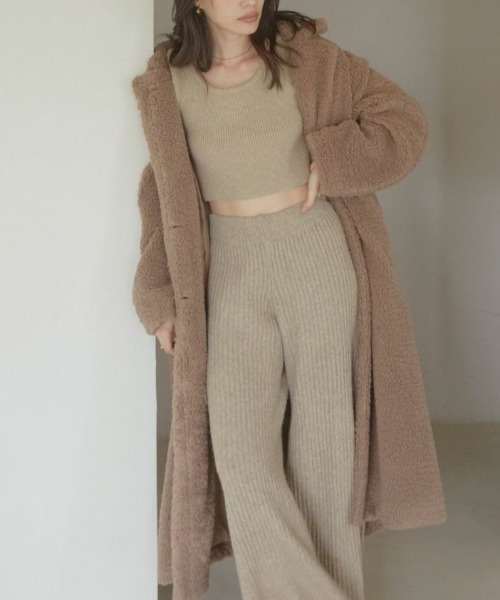 セール】Teddy volume long コート（その他アウター）｜ACYM（アシーム