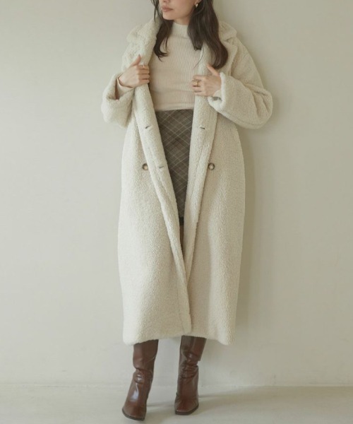 セール】Teddy volume long コート（その他アウター）｜ACYM（アシーム