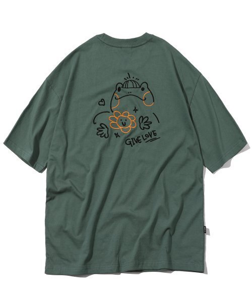 CPGN STUDIO(コンパーニョ)の「ゲゴルポップ刺繍半袖Tシャツフェードグリーン(Tシャツ/カットソー・レディース・その他・MEDIUM/LARGE)」の3枚目の写真