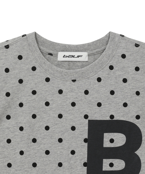 BAUF（バウフ）の「BロゴスリムフィットTシャツ[ドットグレー]（Tシャツ/カットソー・レディース・その他・FREE）」の4枚目の写真