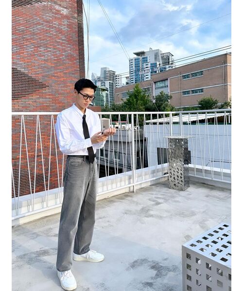 MUSINSA STANDARD（ムシンサスタンダード）の「ルーズストレートデニムパンツ[グレー]（デニムパンツ・メンズ・その他・40/38/42/36/27/28/29/34/32/30/31/33/26）」の13枚目の写真