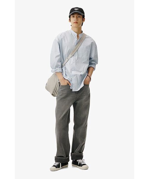 MUSINSA STANDARD（ムシンサスタンダード）の「ルーズストレートデニムパンツ[グレー]（デニムパンツ・メンズ・その他・40/38/42/36/27/28/29/34/32/30/31/33/26）」の15枚目の写真