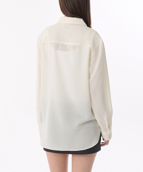 MUSINSA STANDARD WOMAN（ムシンサスタンダードウーマン）の「ウィメンズリラックスドリネンライクシャツ[エクリュ]（シャツ/ブラウス・レディース・その他・SMALL/MEDIUM/LARGE/X-SMALL）」の2枚目の写真
