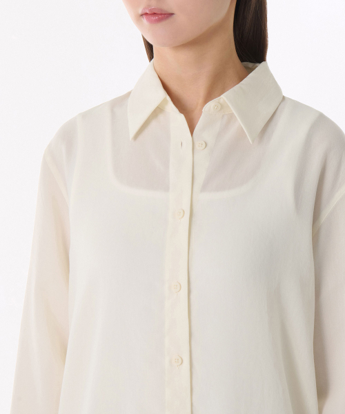 MUSINSA STANDARD WOMAN（ムシンサスタンダードウーマン）の「ウィメンズリラックスドリネンライクシャツ[エクリュ]（シャツ/ブラウス・レディース・その他・SMALL/MEDIUM/LARGE/X-SMALL）」の3枚目の写真