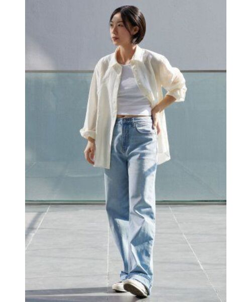 MUSINSA STANDARD WOMAN（ムシンサスタンダードウーマン）の「ウィメンズリラックスドリネンライクシャツ[エクリュ]（シャツ/ブラウス・レディース・その他・SMALL/MEDIUM/LARGE/X-SMALL）」の6枚目の写真