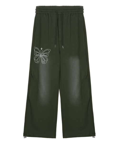 NICK&NICOLE(ニックアンドニコール)の「NICOLE BUTTERFLY WASHING SWEAT PANTS_KHAKI(スウェットパンツ・レディース・その他・FREE)」の4枚目の写真