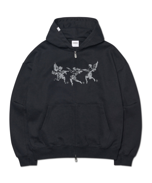 NOMANUAL(NOMANUAL)の「G.A HOODED ZIP-UP - BLACK(パーカー・レディース・その他・MEDIUM/LARGE/X-LARGE/SMALL)」の1枚目の写真