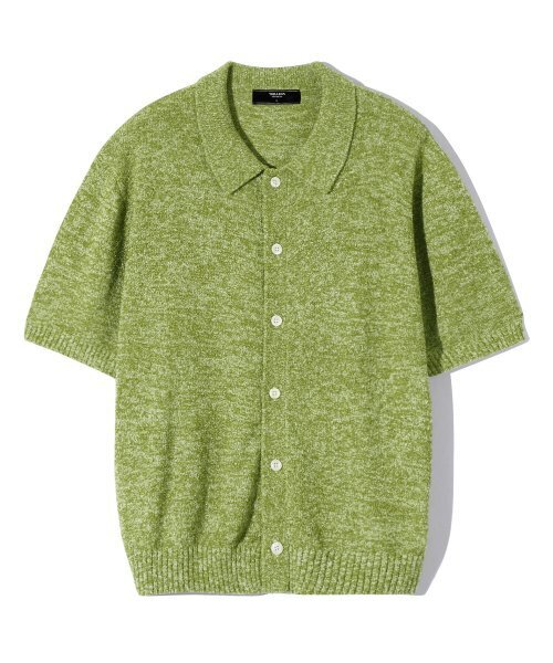 TRILLION(トリリオン)の「ウォッシャブルブックルカラー 半袖ニット(MELANGE GREEN)(Tシャツ/カットソー・レディース・その他・MEDIUM/LARGE/X-LARGE)」の4枚目の写真