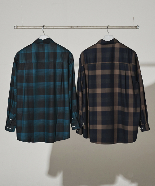 XERO（ゼロ）の「Rayon Check Shirts [2 Colors]（シャツ/ブラウス・レディース・ブラウン/グリーン・LARGE/MEDIUM）」の4枚目の写真