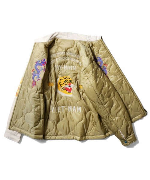 HOUSTON ベトナムジャケット MA-1 リバーシブル 龍 虎 刺繍 L HOUSTON