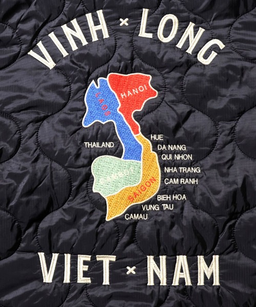 セール】HOUSTON ヒューストン REVERSIBLE VIETNAM JACKET 虎 MAP柄