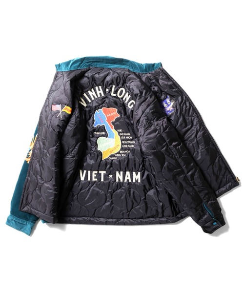 セール】HOUSTON ヒューストン REVERSIBLE VIETNAM JACKET 虎 MAP柄