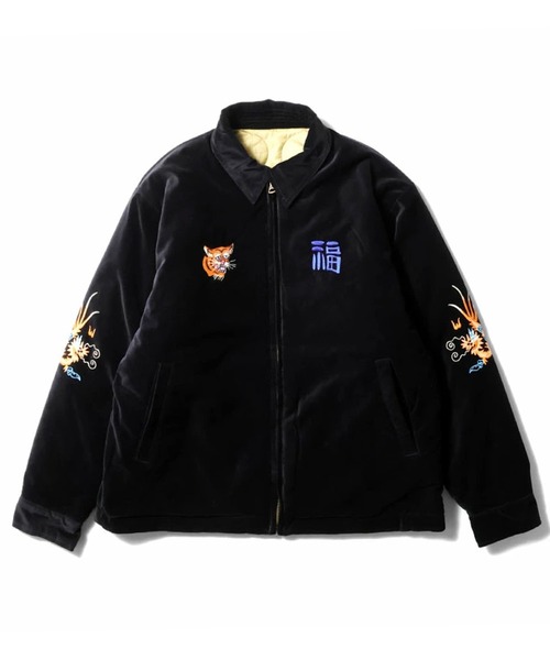 セール】HOUSTON ヒューストン REVERSIBLE VIETNAM JACKET 虎 MAP柄