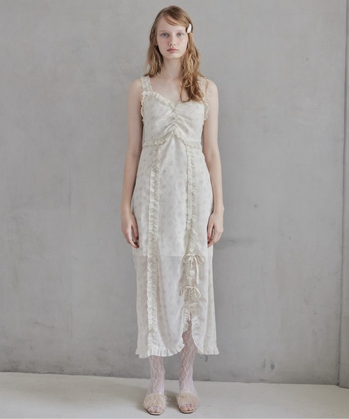 etre loin（エトルワン）の「Frill slit cami dress（ワンピース・レディース・ブラック/ホワイト/ベージュ・M）」の14枚目の写真