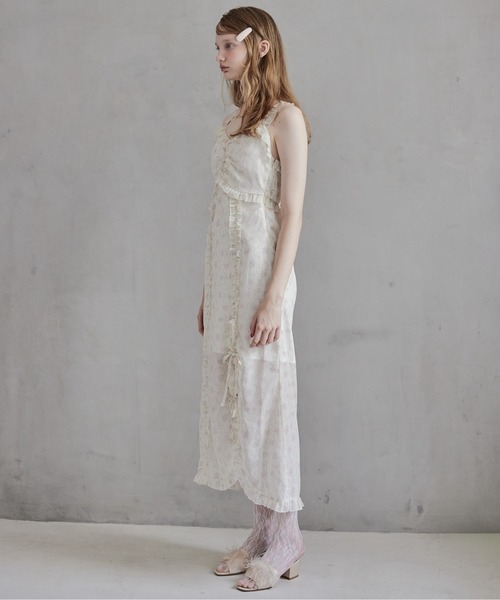 etre loin（エトルワン）の「Frill slit cami dress（ワンピース・レディース・ブラック/ホワイト/ベージュ・M）」の15枚目の写真