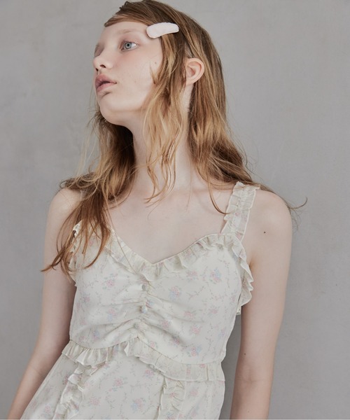 etre loin（エトルワン）の「Frill slit cami dress（ワンピース・レディース・ブラック/ホワイト/ベージュ・M）」の11枚目の写真