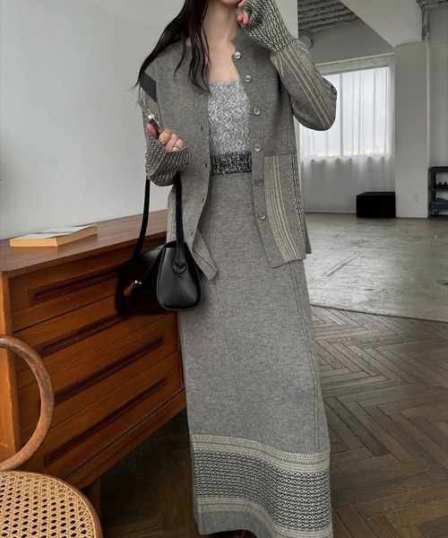 WILLFULLY(ウィルフリー)の「jacquard weave placement peplum knit(ニット/セーター・レディース・その他/ブラック・FREE)」の11枚目の写真