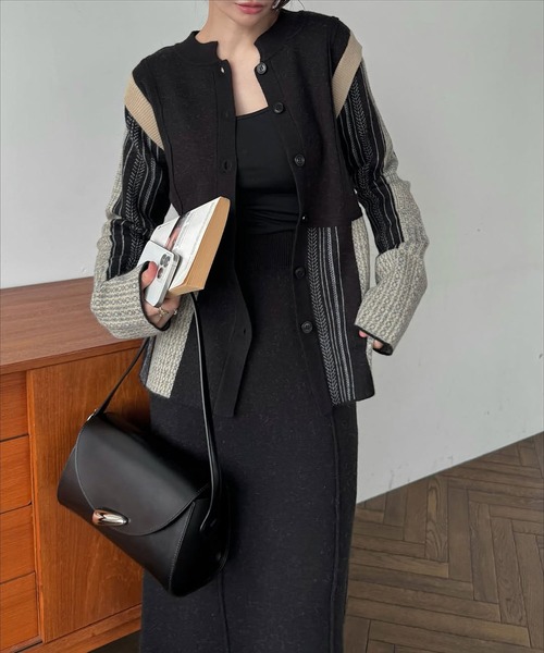 WILLFULLY(ウィルフリー)の「jacquard weave placement peplum knit(ニット/セーター・レディース・その他/ブラック・FREE)」の5枚目の写真