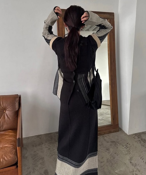 WILLFULLY(ウィルフリー)の「jacquard weave placement peplum knit(ニット/セーター・レディース・その他/ブラック・FREE)」の9枚目の写真