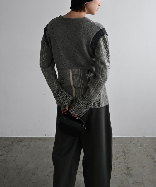 WILLFULLY(ウィルフリー)の「jacquard weave placement peplum knit(ニット/セーター・レディース・その他/ブラック・FREE)」の22枚目の写真