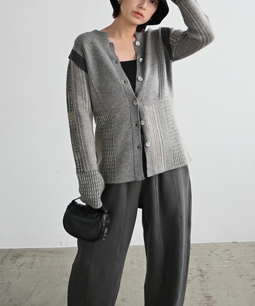 WILLFULLY(ウィルフリー)の「jacquard weave placement peplum knit(ニット/セーター・レディース・その他/ブラック・FREE)」の18枚目の写真