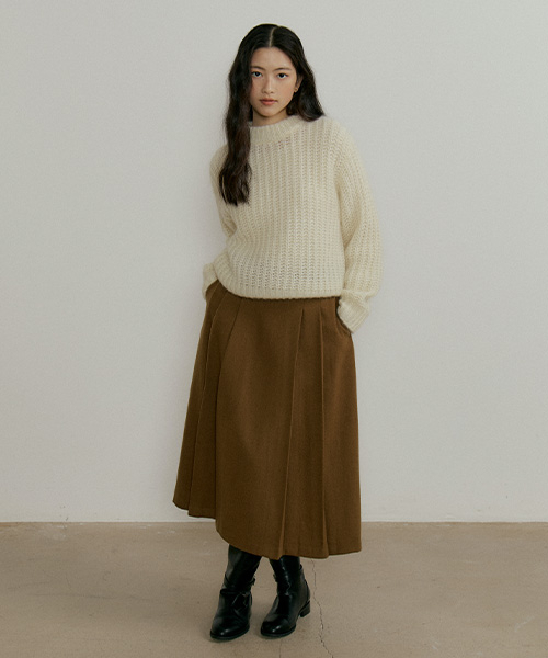 LINGSEOUL(リングソウル)の「kid mohair half neck knit-ivory(ニット/セーター・レディース・アイボリー・FREE)」の2枚目の写真