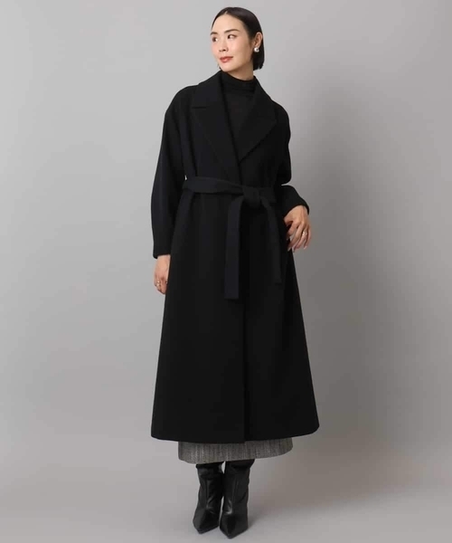MICHEL KLEIN(ミッシェル・クラン)の「Super100ウールロングチェスターコート(チェスターコート・レディース・カーキ/ブラック・38)」の7枚目の写真