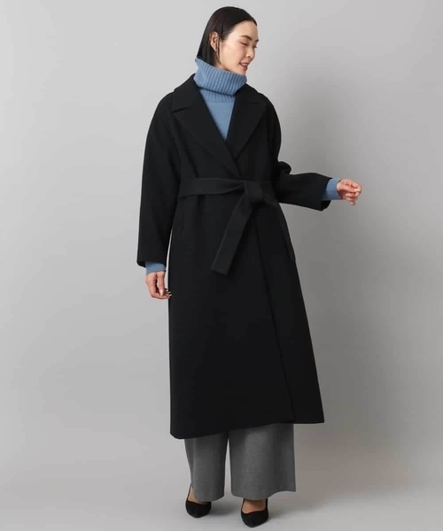 MICHEL KLEIN(ミッシェル・クラン)の「Super100ウールロングチェスターコート(チェスターコート・レディース・カーキ/ブラック・38)」の12枚目の写真