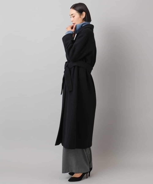 MICHEL KLEIN(ミッシェル・クラン)の「Super100ウールロングチェスターコート(チェスターコート・レディース・カーキ/ブラック・38)」の14枚目の写真