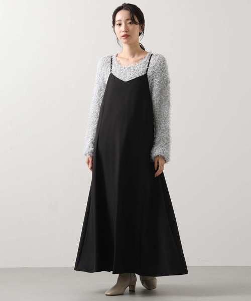 Gready Brilliant（グレディブリリアン）の「パネルフレアキャミワンピース（ワンピース・レディース・ブラック/ブラウン・36/38）」の3枚目の写真