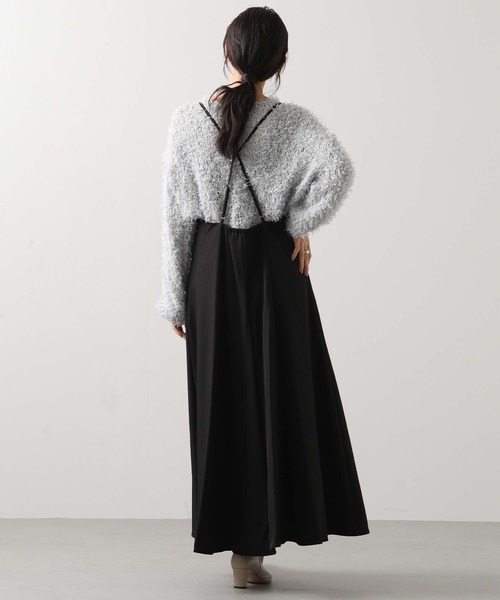 Gready Brilliant（グレディブリリアン）の「パネルフレアキャミワンピース（ワンピース・レディース・ブラック/ブラウン・36/38）」の5枚目の写真